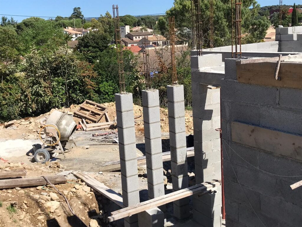Mur réalisé par notre équipe de maçons à Vitrolles