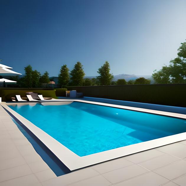 Piscine béton équipée de sa filtration en Provence · LMVP