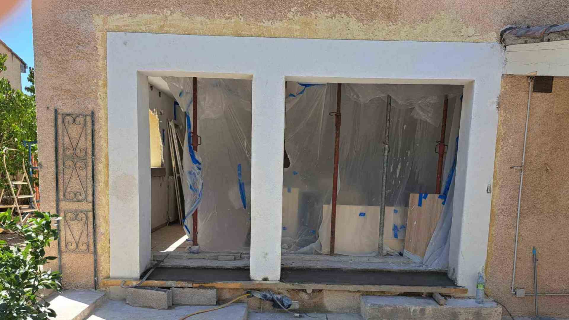 Maçon Marseille · finition raccord façade chaux après petit chantier · LMVP