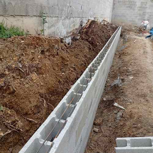 Mur de soutènement construit à Saint-Barnabé Marseille en janvier 2026