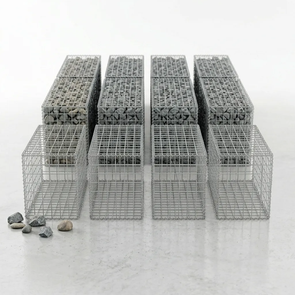 Kit mur gabion acier maille 5×10 cm