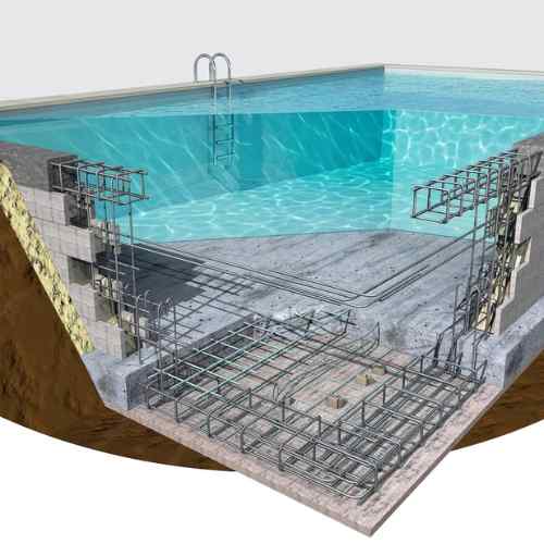 Piscine béton à Cavaillon (84) — chantier réalisé par Les Maisons Vertes Provençales