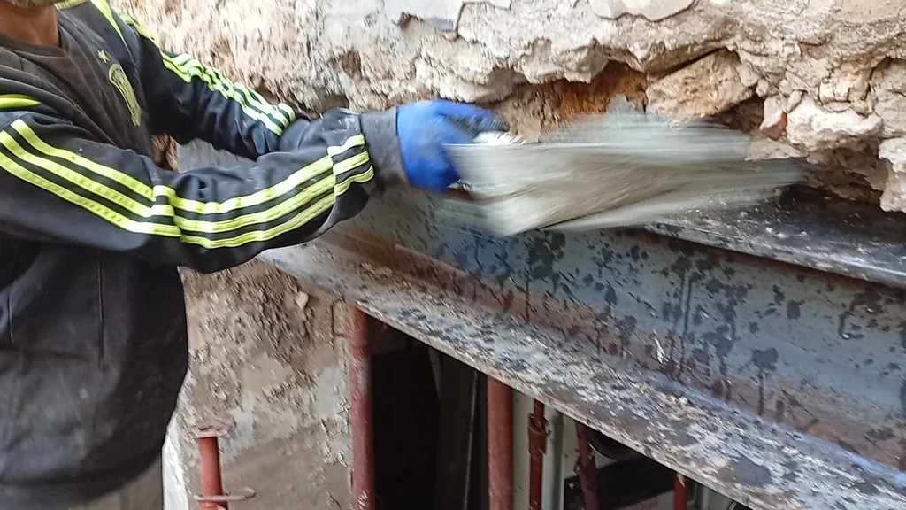 Détail scellement chimique appuis IPN — Aix
